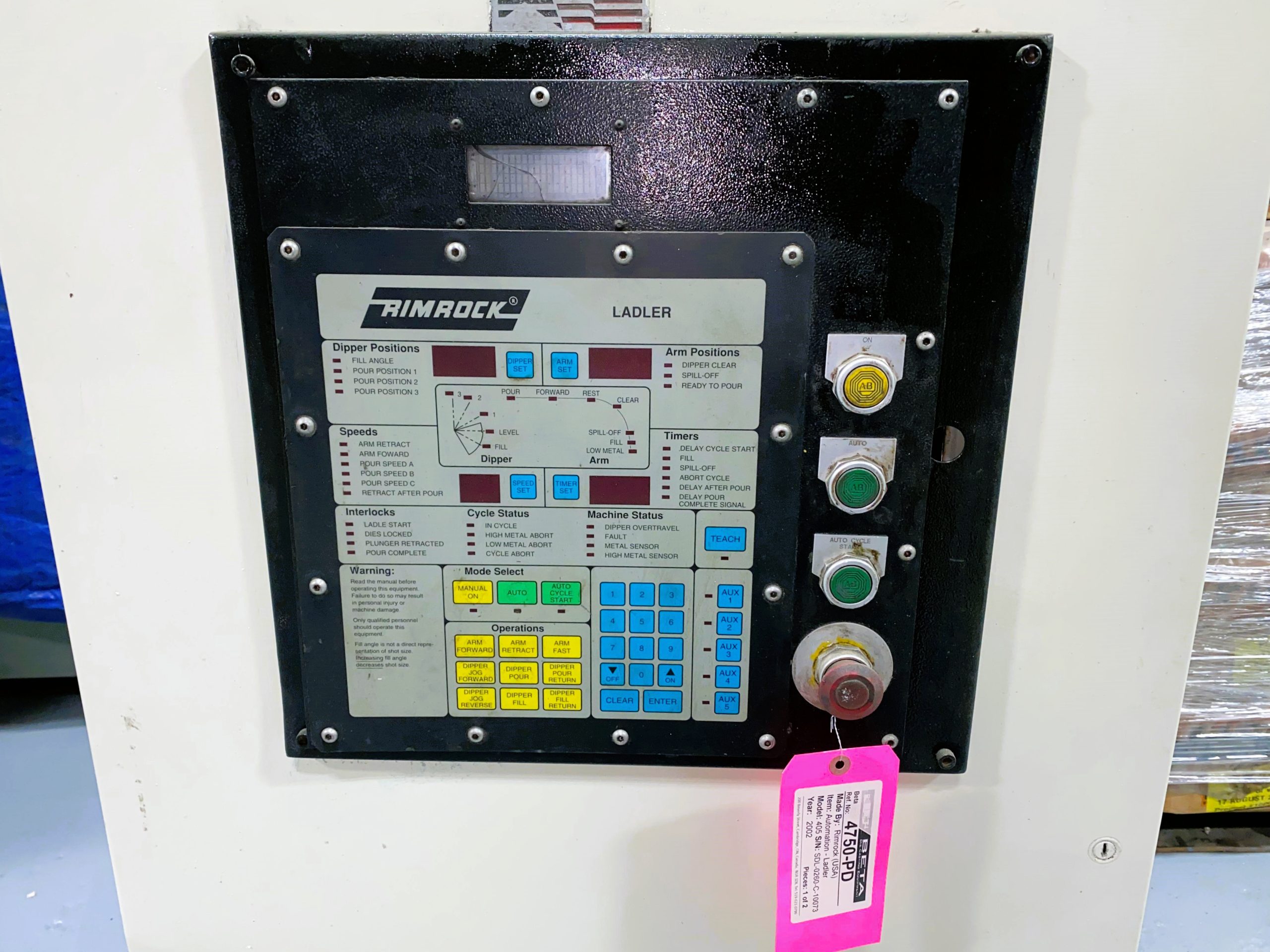 Detailed image of Used Rimrock Ladle Die Casting