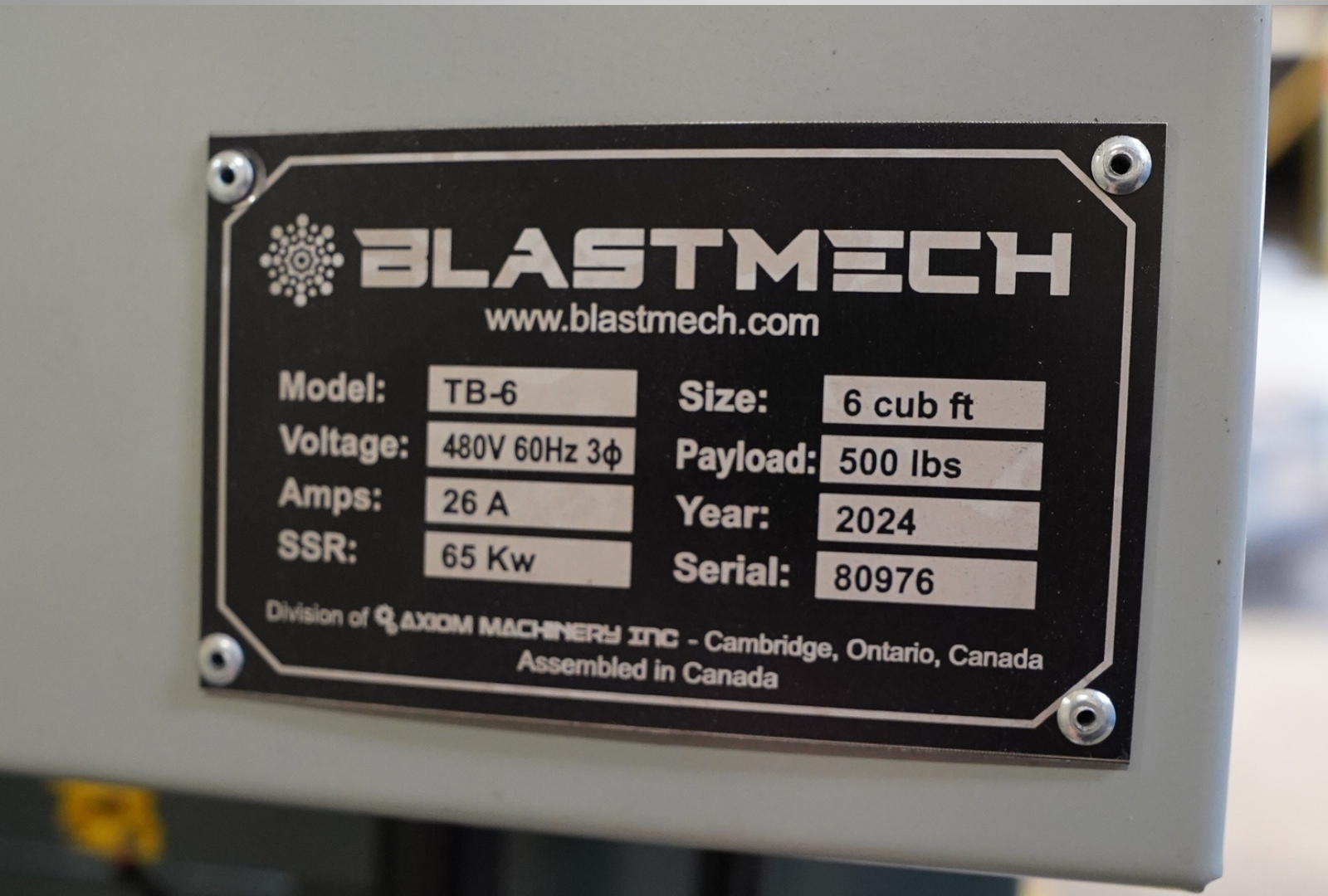 New BlastMech Tumble Blast Shot Blast Machine 6 Cubic Foot (With Dust Collector) #4604