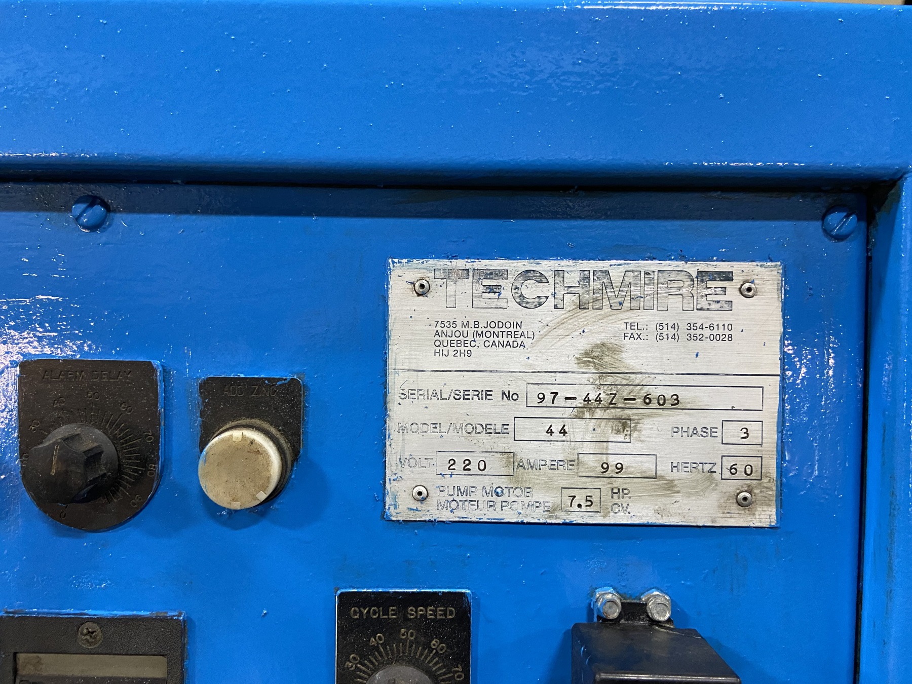 Detailed Picture of Used Techmire Multi-Slide Die Casting Machine
