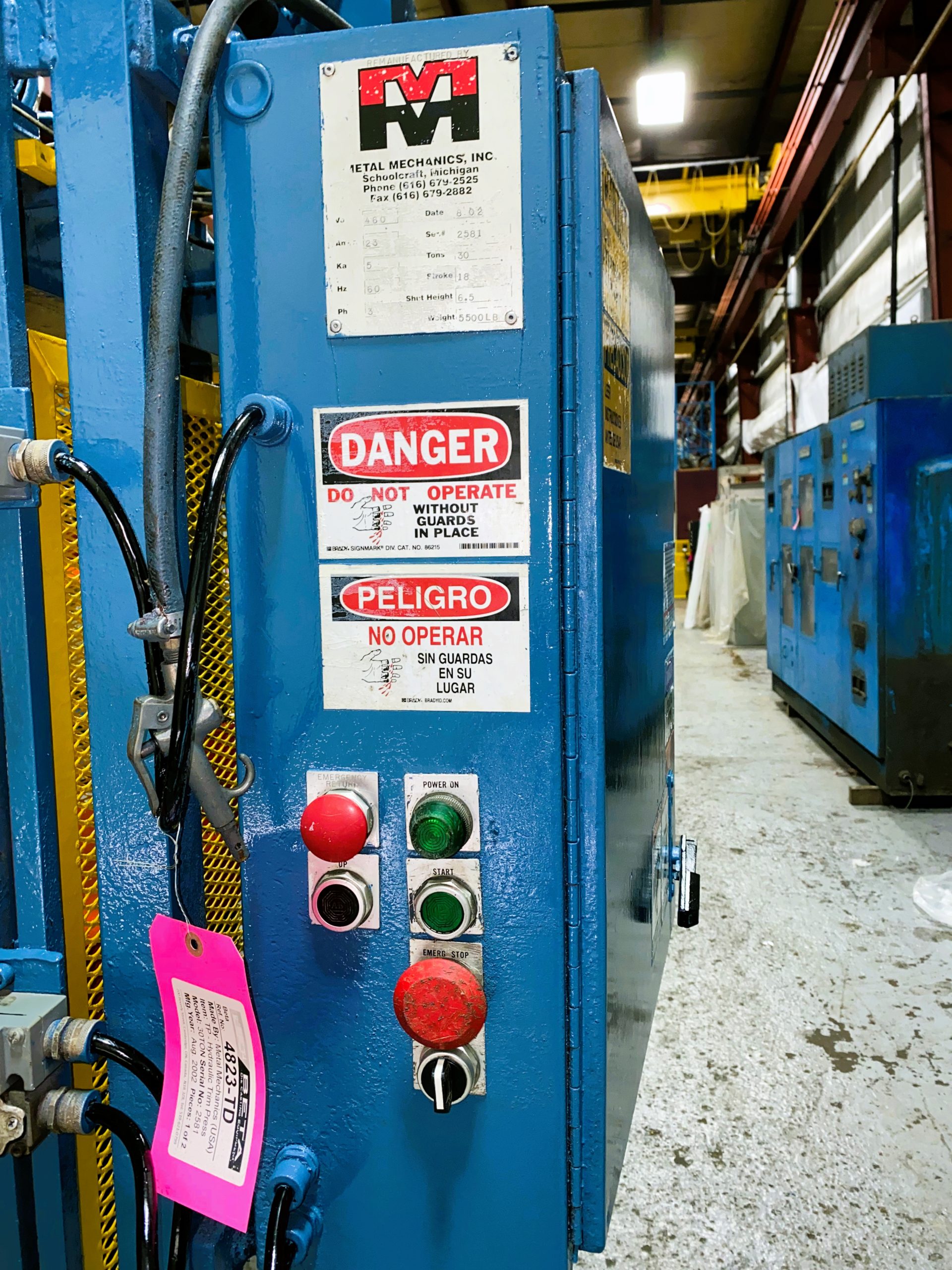 Used Metal Mechanics 30 Ton Die Casting Trim Press For Sale