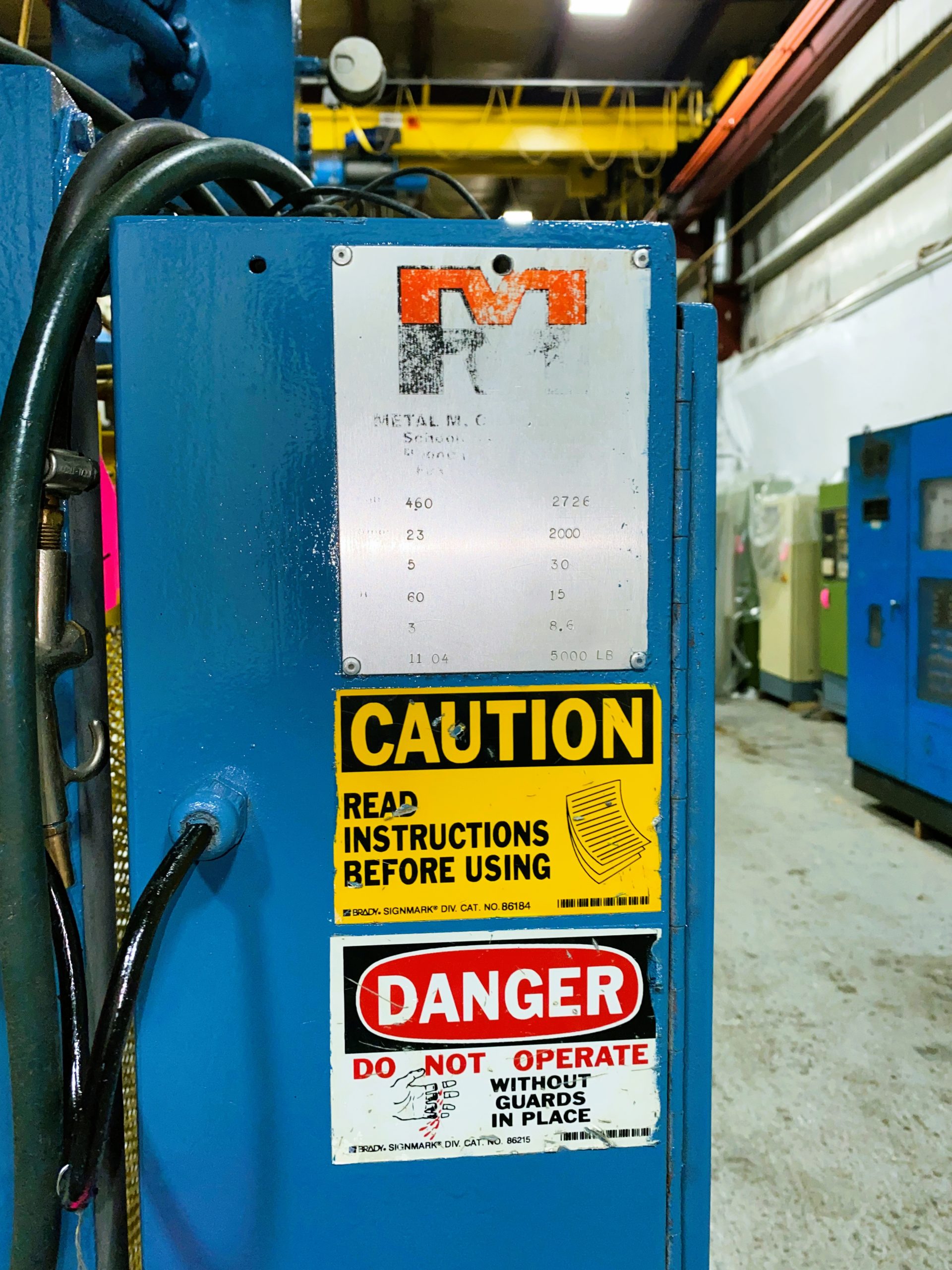 Detailed Picture of Used Trim Press for Die Casting