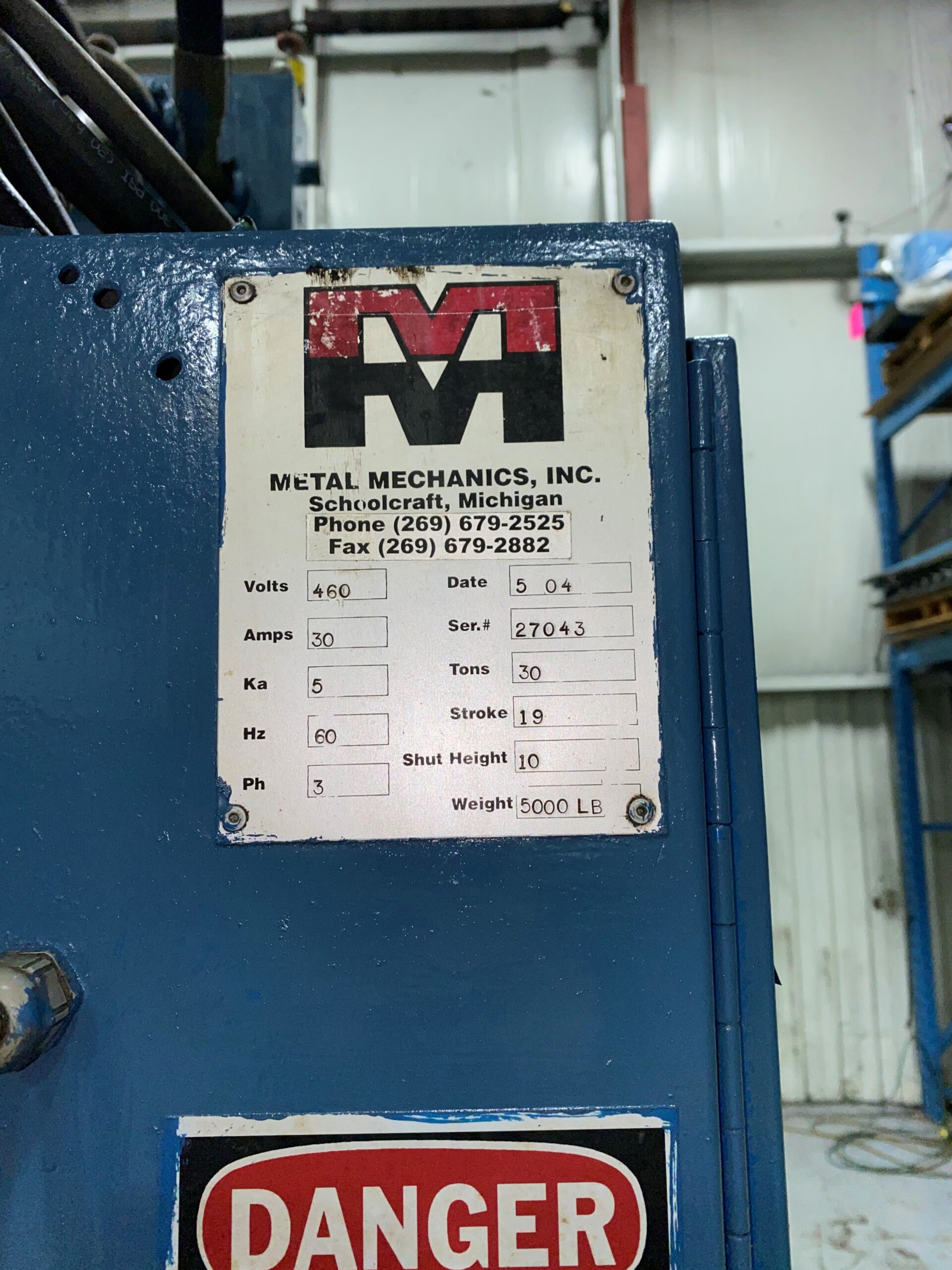 Detailed Picture of Used Trim Press for Die Casting