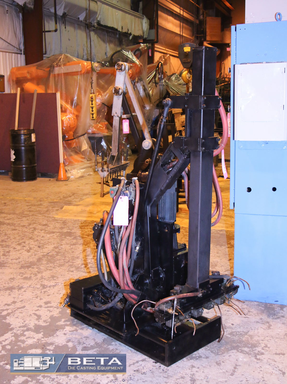 Imagen detallada del pulverizador de avance usado para fundición a presión