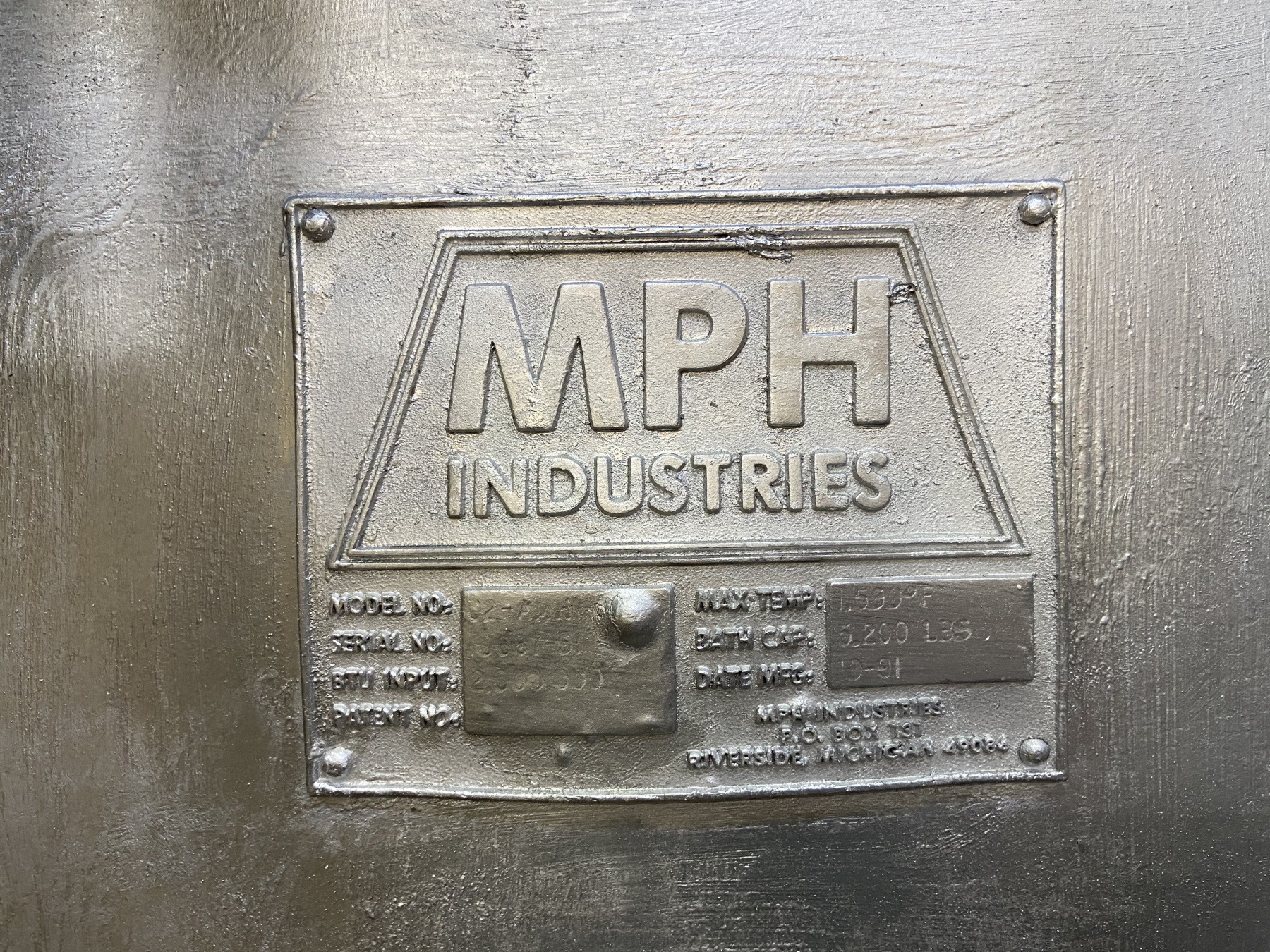 Detailed image of Used MPH Gas Melting and Holding Furnace