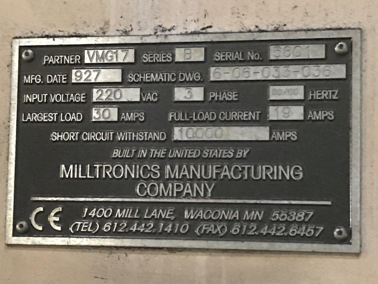 Detailed image of Used Milltronics Vertical CNC Machine For Sale