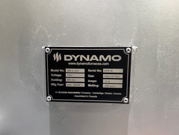 Image of Nuevo horno a gas de fusión y mantenimiento Dynamo