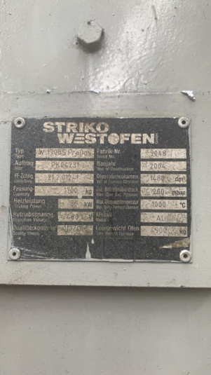 Detailed Picture of Used Striko Westofen ProDos Dosing Furnace