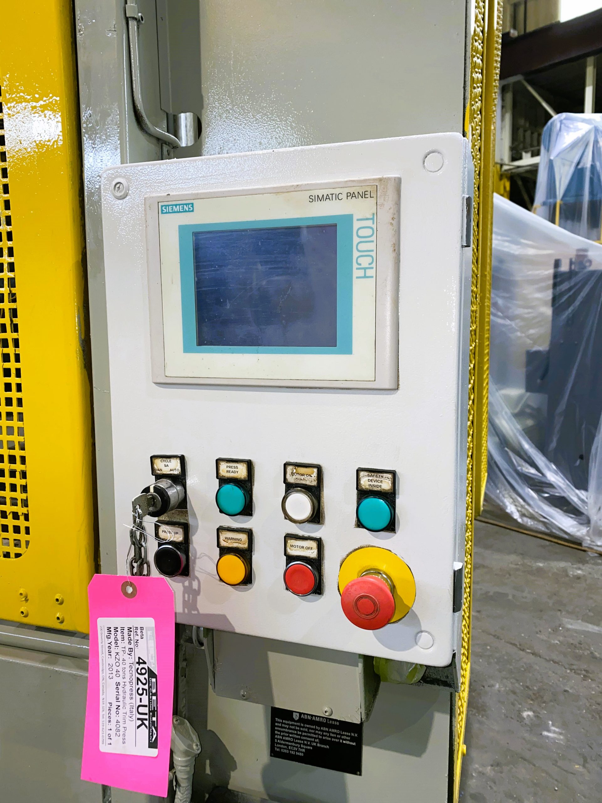 Picture of Used Tecnopres Die Casting Trim Press