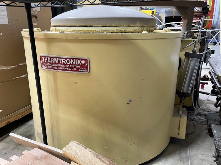 Used Thermtronix 700 Lbs Gas Melting and Holding Furnace #4972