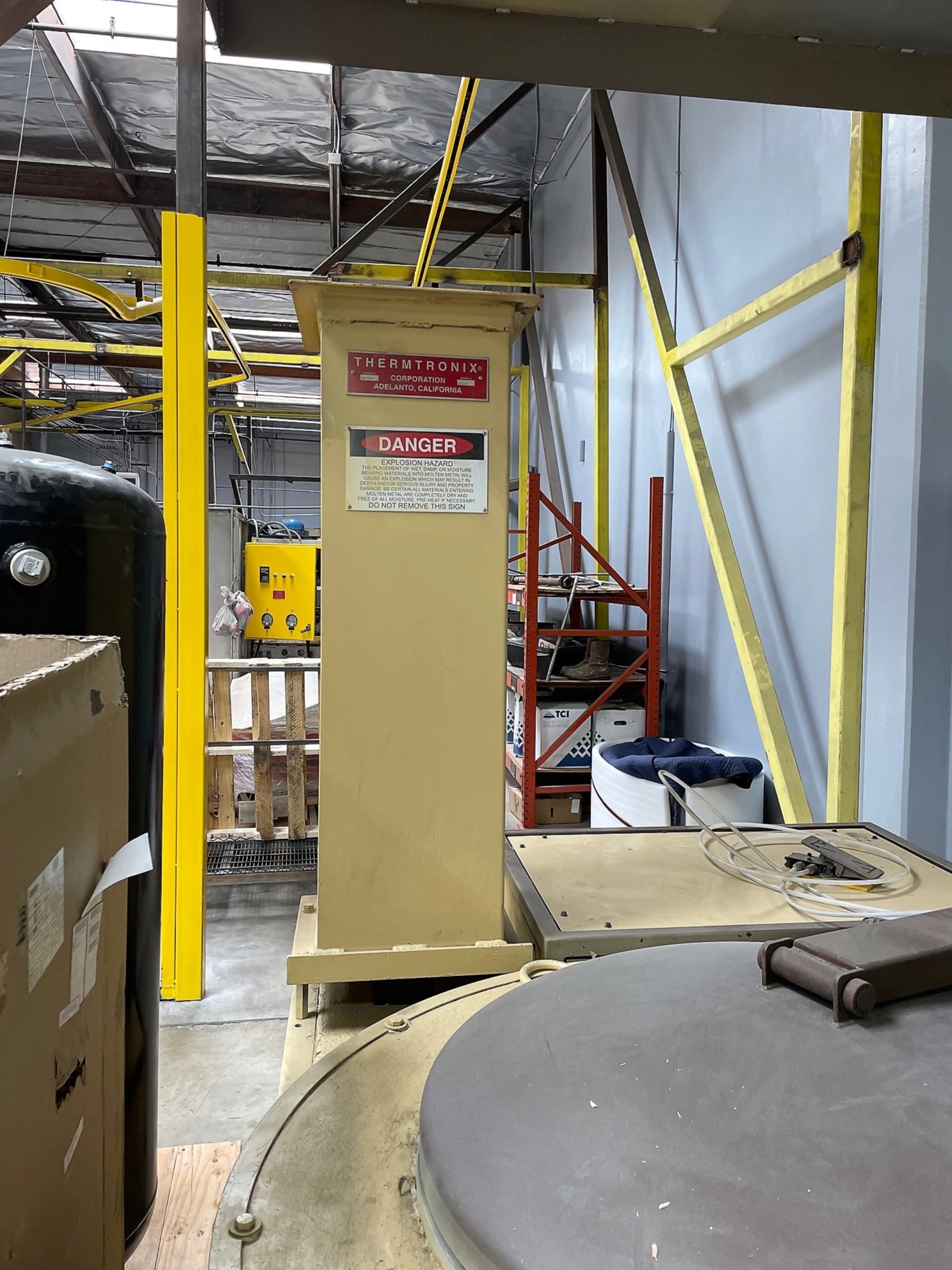 Used Thermtronix 700 Lbs Gas Melting and Holding Furnace #4972