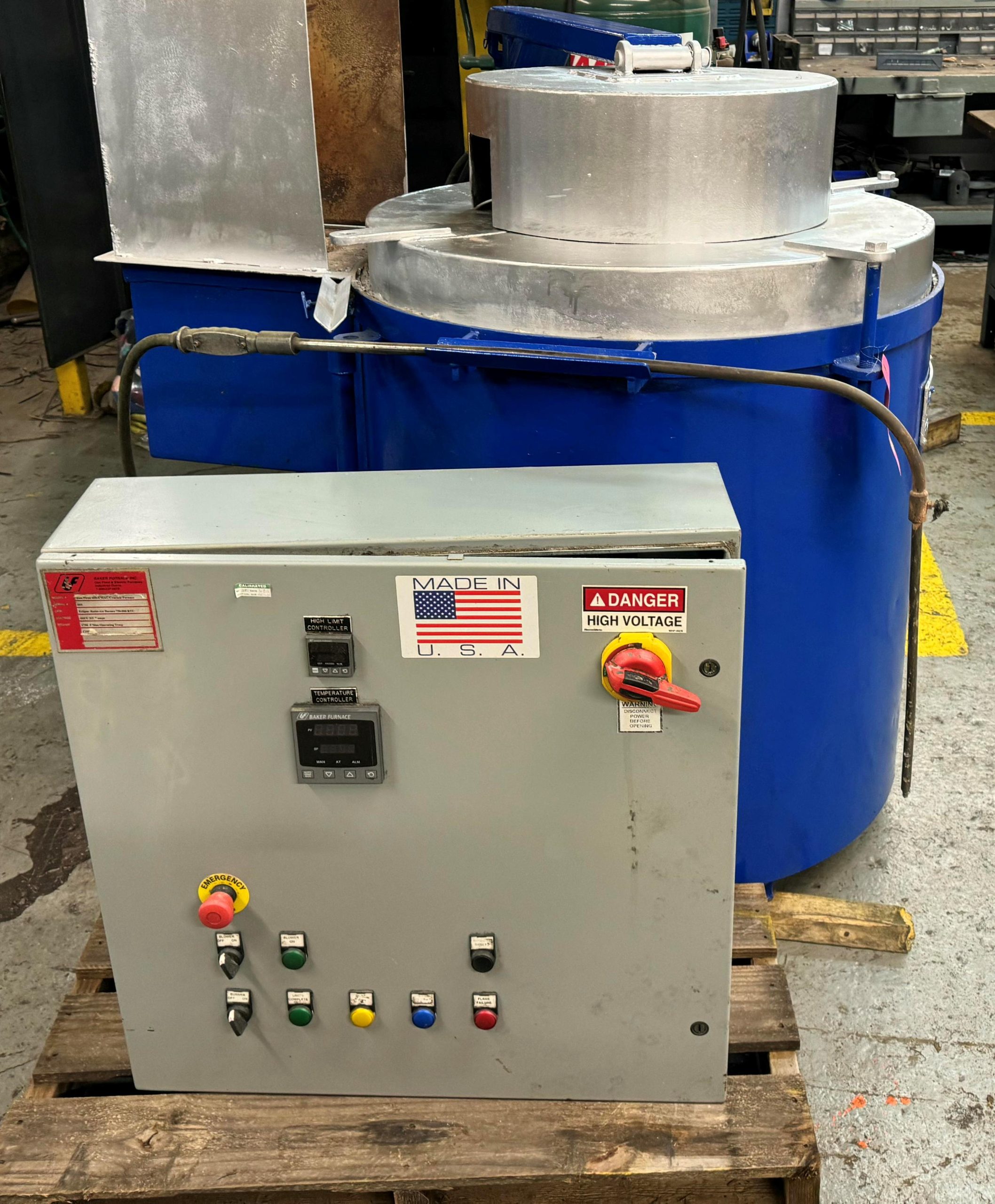 Used Baker Gas Crucible Furnace #4960