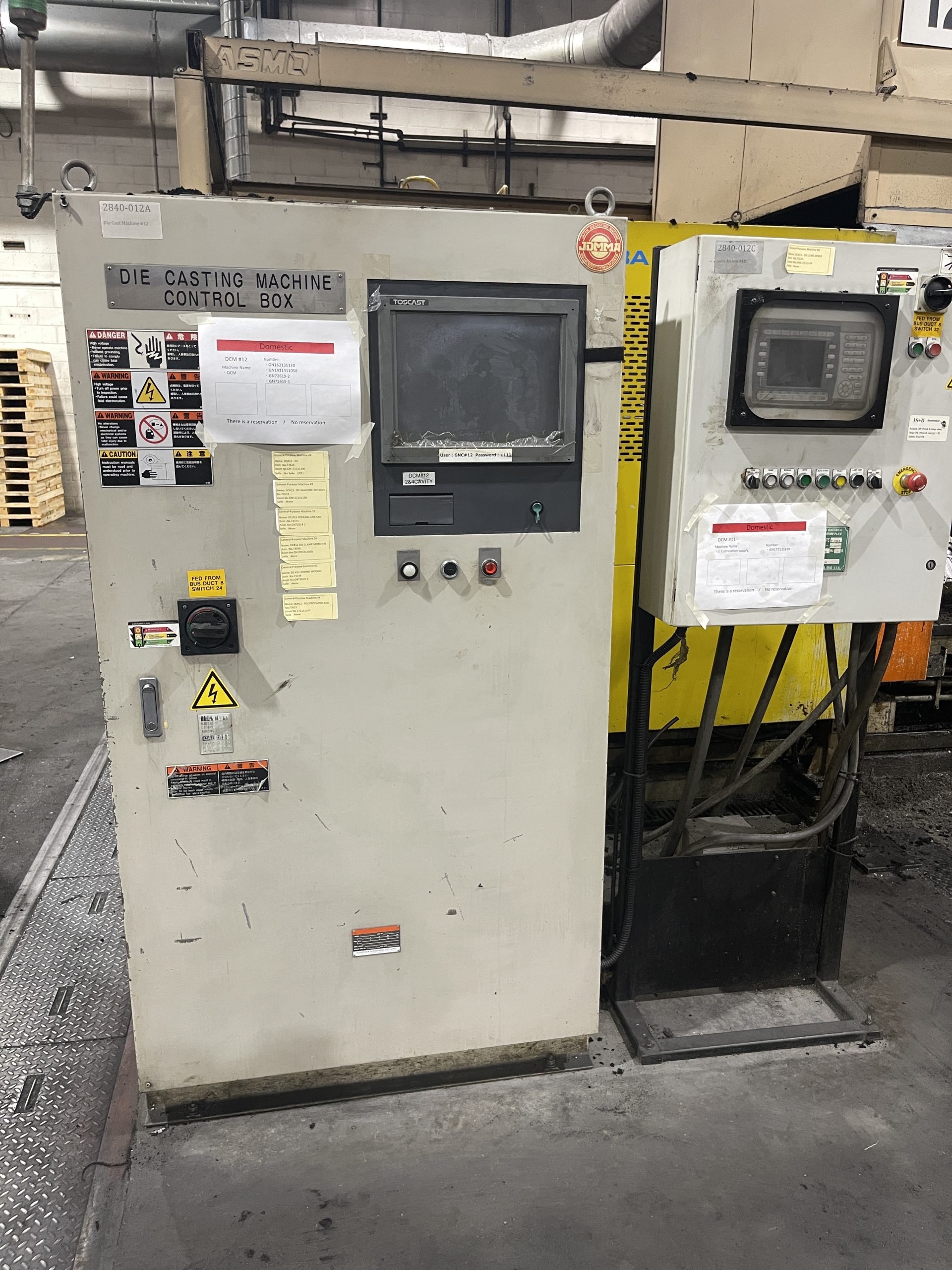 Used Toshiba 350 Ton Cold Chamber Die Casting Machine #4986