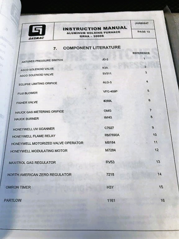 Used Gasmac Gas Reverb Melting Furnace #5000