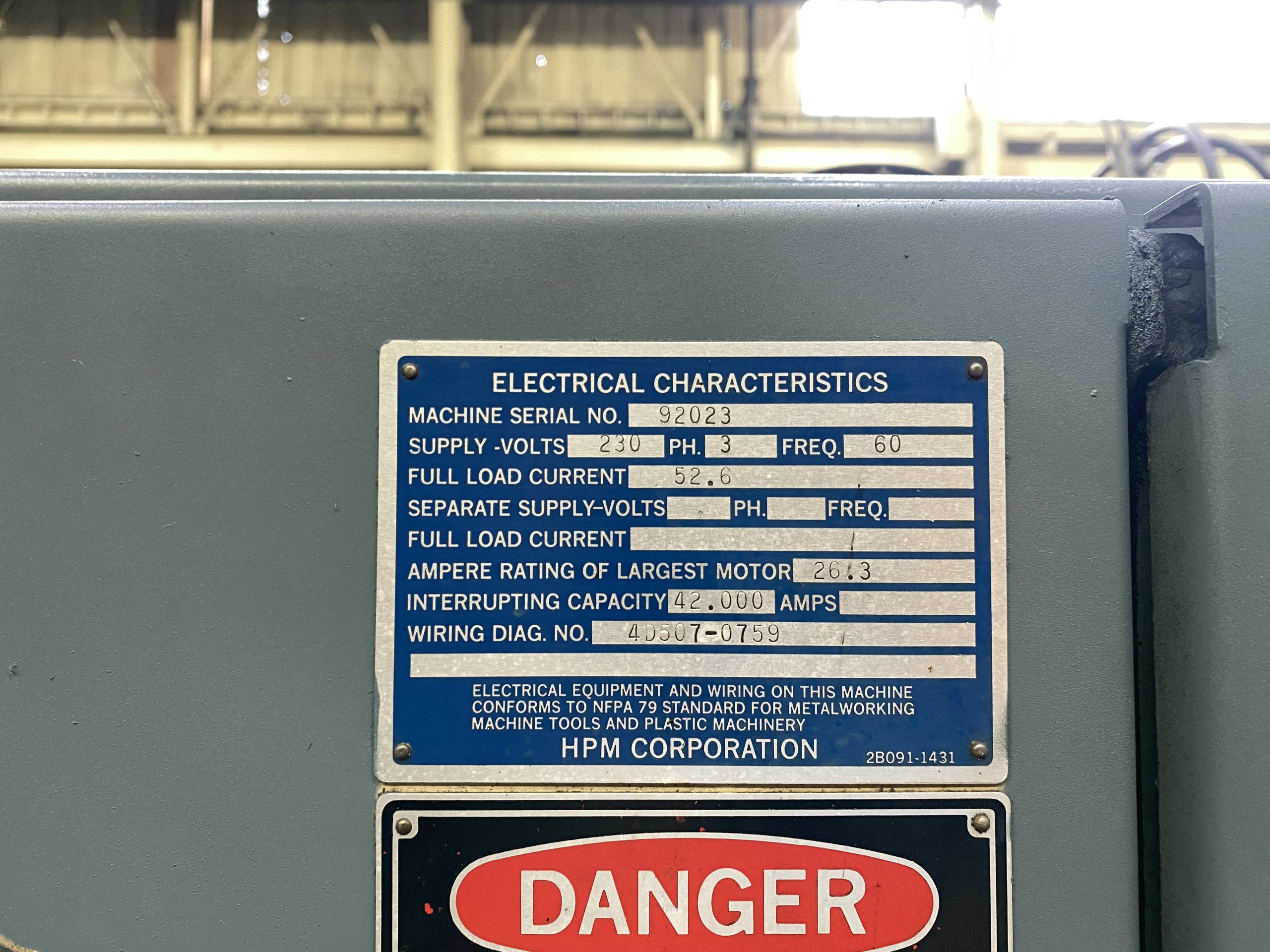 Used HPM 200 U 200 A Ton Cold Chamber Die Casting Machine #5002