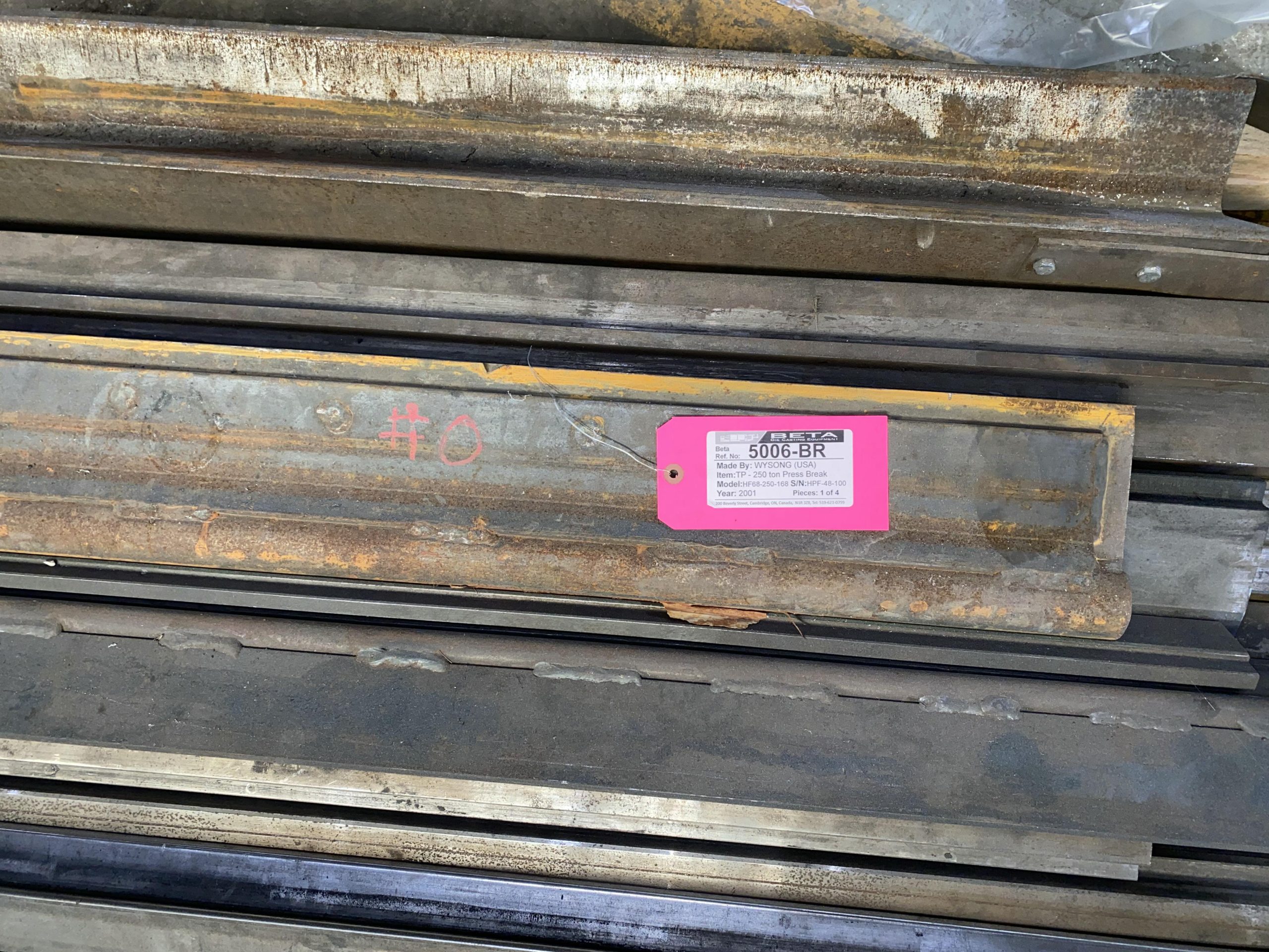 Used Wysong 250 Ton Press Brake