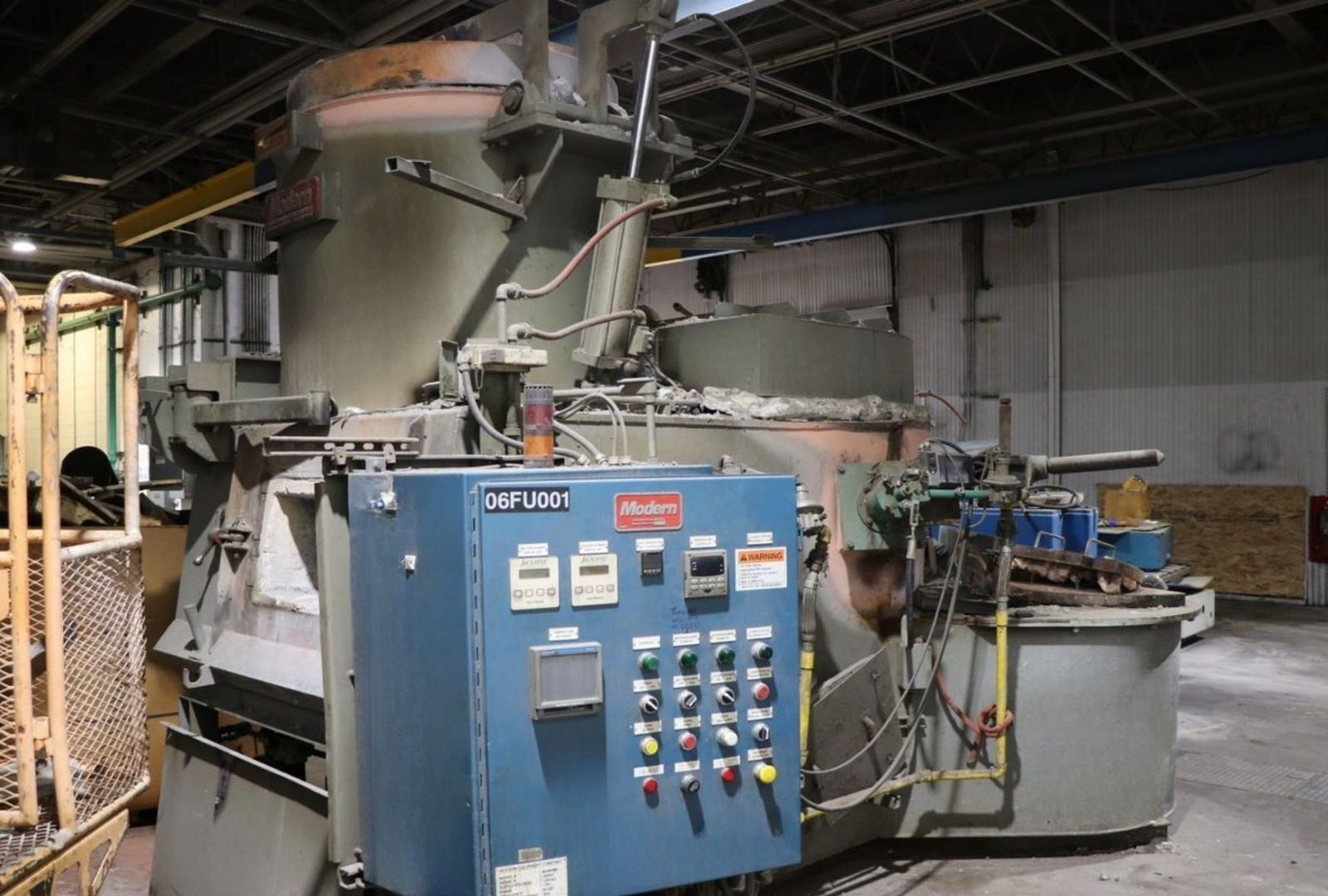 Used Modern Melting Furnace & Holding Furnace – with Hopper Elevator System – #5033