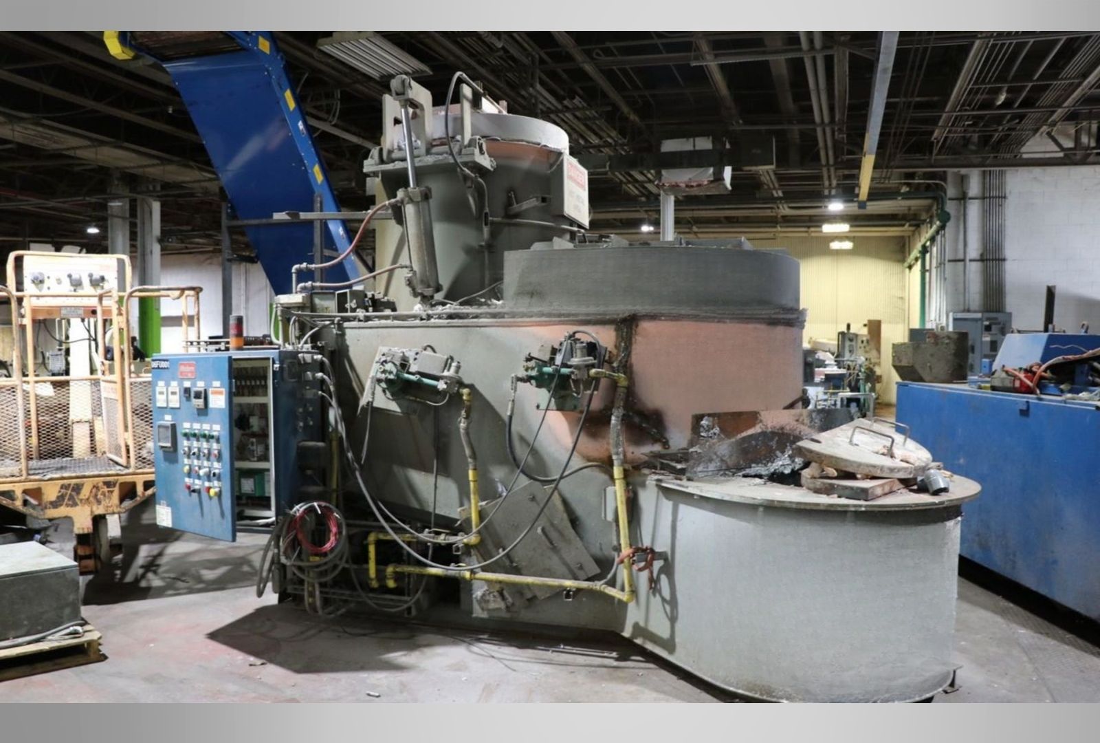 Used Modern Melting Furnace & Holding Furnace – with Hopper Elevator System – #5033