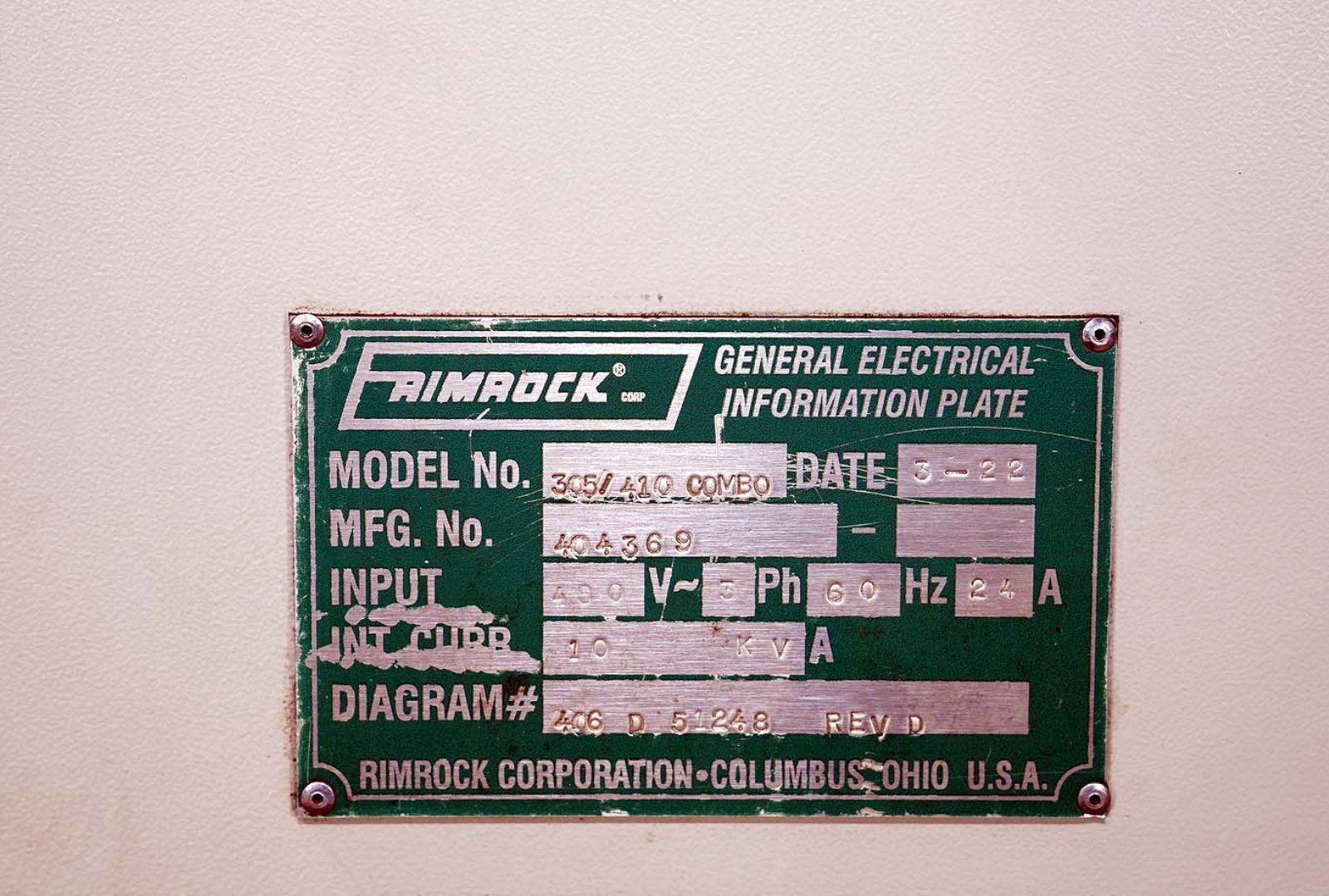 Used Rimrock Die Sprayer Package ( 70 Inch Ladle + 60 Inch Sprayer) #5053