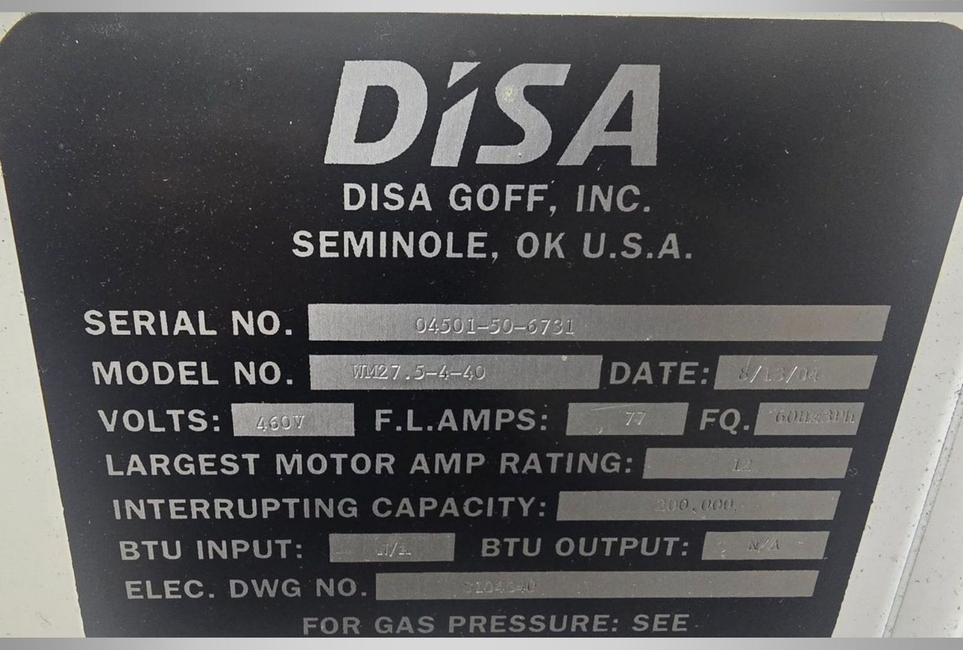 2024 Disa Goff – Shot Blast Machine – Wire Mesh Belt Continuous Blast Machine #5070